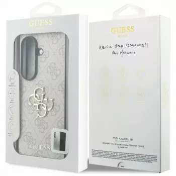 Capa Guess Big 4G Logo em PU para Samsung Galaxy Z Fold 8 Ultra – Rosa