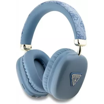 Auscultadores Bluetooth 5.3 circumaurais sem fios GUESS 4G Triangle Logo Azul