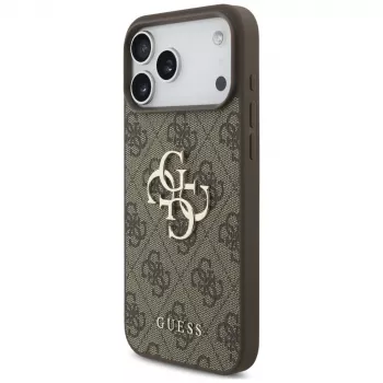 Capa traseira GUESS 4G Big Logo para Apple iPhone 17 Pro / 18 Pro - Castanho