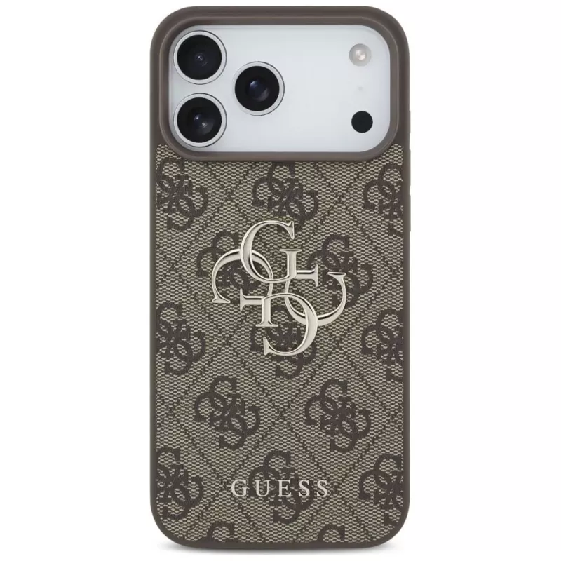 Capa traseira GUESS 4G Big Logo para Apple iPhone 17 Pro / 18 Pro - Castanho