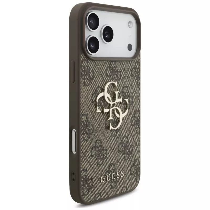 Capa traseira GUESS 4G Big Logo para Apple iPhone 17 Pro / 18 Pro - Castanho