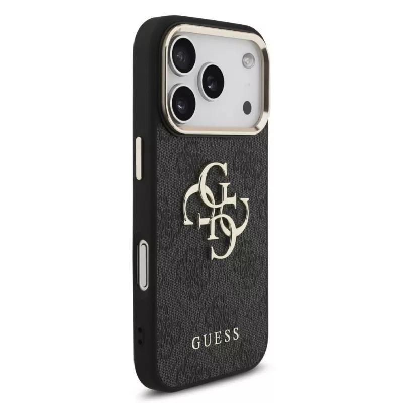Capa GUESS 4G Big Classic Logo para iPhone 18 Pro Max / 17 Pro Max - Preto e dourado