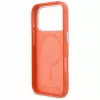 Capa MagSafe Karl Lagerfeld Karl & Choupette Head Pins Saffiano para iPhone 17 Pro - Laranja