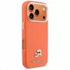 Capa MagSafe Karl Lagerfeld Karl & Choupette Head Pins Saffiano para iPhone 17 Pro - Laranja
