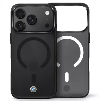 Capa MagSafe BMW Sign Matt-IML & Metall-Logo para iPhone 18 Pro / 17 Pro - Preto