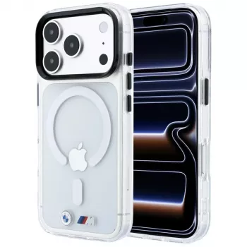 Capa MagSafe BMW M IML Glänzendes Metall-Logo & Zierleisten para iPhone 18 Pro / 17 Pro - Transparente
