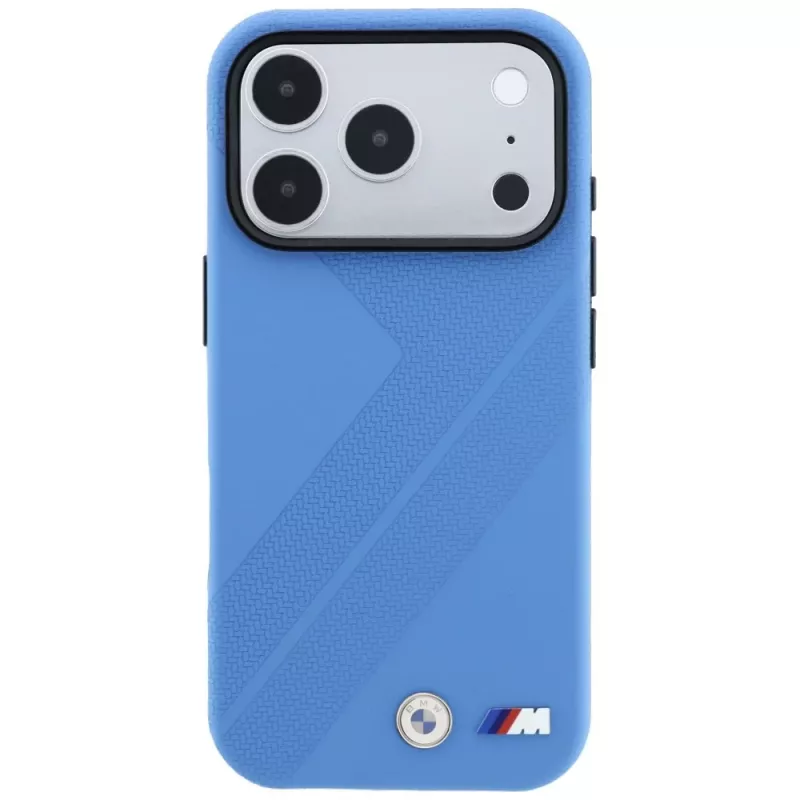 Capa MagSafe BMW M Tire Track Metall-Logo para iPhone 18 Pro / 17 Pro - Azul