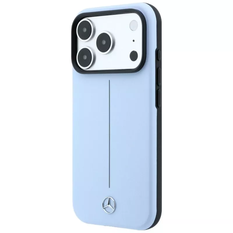 Capa MagSafe Mercedes Leder Semi Wrap Iconic Line para iPhone 18 Pro Max / 17 Pro Max - Azul