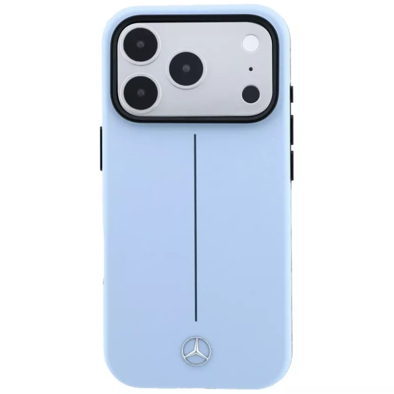 Capa MagSafe Mercedes Leder Semi Wrap Iconic Line para iPhone 18 Pro Max / 17 Pro Max - Azul
