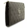 Bolsa para telemóvel Guess Phone Pouch 4G Big Logo - mala crossbody castanha com compartimentos para cartões