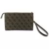 Bolsa para telemóvel Guess Phone Pouch 4G Big Logo - mala crossbody castanha com compartimentos para cartões