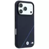 Capa MagSafe BMW M Tire Track Blue Line para iPhone 18 Pro Max / 17 Pro Max - Azul-marinho
