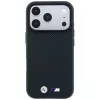 Capa MagSafe BMW M Quadrille Kevlar Metall-Logo para iPhone 18 Pro / 17 Pro - Azul-marinho