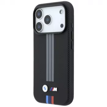 Capa MagSafe BMW M Quadrille Kevlar Anthrazit & Trikolore Drucklinien para iPhone 18 Pro / 17 Pro