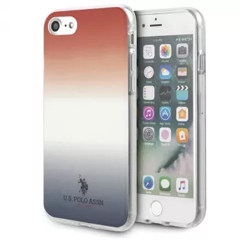 Capa U.S. POLO ASSN. Gradient Pattern para iPhone 7/8/SE (2020/2022) - Vermelho & Azul
