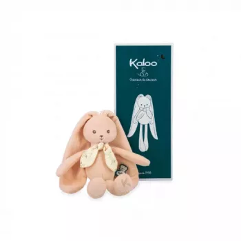 Coelho de peluche cor de pêssego Kaloo Lapinoo 25 cm em caixa de presente