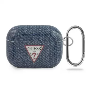 Capa GUESS para AirPods Pro Azul-escuro coleção Jeans