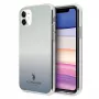 Capa traseira U.S. POLO ASSN. USHCN61TRDGLB para iPhone 11 com padrão de gradiente azul