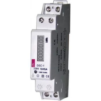 Contador de eletricidade monofásico modular ETI DEC-1