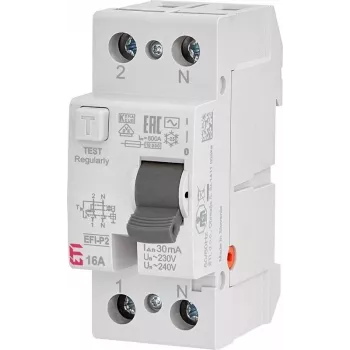 Interruptor diferencial ETI EFI-P2 2P 16A 30mA Tipo A
