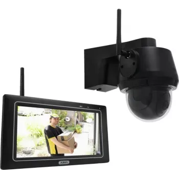 Conjunto de câmara de vigilância sem fios ABUS EasyLook BasicSet PPDF17100, 4 canais com 1 câmara, 2K QHD, 2,4 GHz, monitor de 7 polegadas, IP66