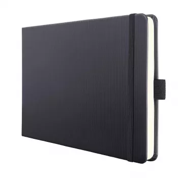 SIGEL CO201 Caderno A5 liso, Preto, 66 folhas