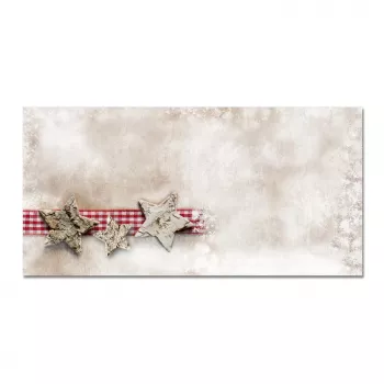 Sigel DU049 Envelope de Natal DIN long (DL, 110 x 220 mm), Winter Chalet, castanho/vermelho, 90 g/m²