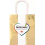 Folia Sacos de papel dourado M brilhante 7 unid.