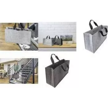 SIGEL Business Desk Sharing Bag Basic L cinzento feltro (poliéster) com 2 asas