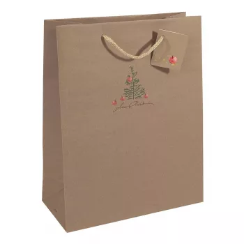 SIGEL GT040 sacos de oferta de Natal com motivo de maçã, 26 x 33 cm, pack de 5