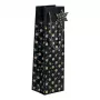 SIGEL GT030 saco de presente Stardust para 5 garrafas, azul-escuro com detalhes metálicos, asas de cordão têxtil, 320 x 100 x 380 mm