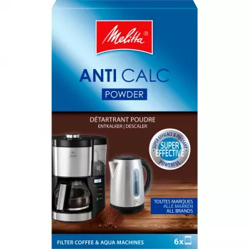 MELITTA Anti Calc Solução descalcificante para máquinas de café – 250 ml descalcificante líquido, compatibilidade universal, fórmula com ácido cítrico, até 2 utilizações