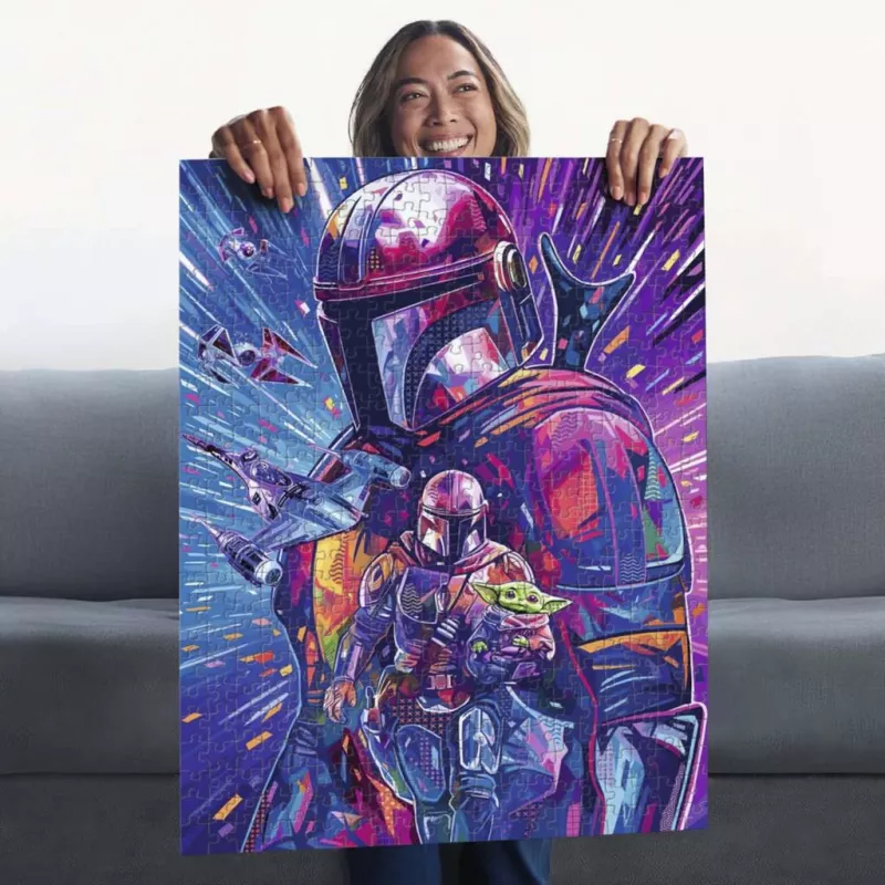 RAVENSBURGER Puzzle Star Wars Hyper Space Collection: The Mandalorian (500 peças, peças grandes)