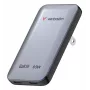 Verbatim Carregador slim GaN 2 portas 65W (EU/UK/US) Cinzento