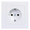 HAGER WAS1120WM tomada SCHUKO com placa de cobertura, terminais sem parafusos, A.1, branco luz mate