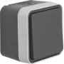 Hager WNC010 interruptor de comutação de superfície, série W.1, IP55, cinzento