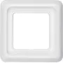 Hager WWD1100PW moldura de cobertura 1 módulo para embutir com vedação, IP44, branco polar brilhante
