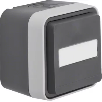 Hager WNC181 Tomada SCHUKO de superfície com tampa articulada e campo de identificação, W.1, IP55