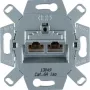 Hager WDF410862 módulo de ligação de dados blindado Cat.6A RJ45, 2 portas, encastrar, 10G, branco