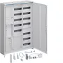 Hager quadro de distribuição completo universZ, 1 ponto de medição, BKE-I, saliente, 3 campos, 1100mm de altura, dobradiças de porta de 5 pontos, ESA