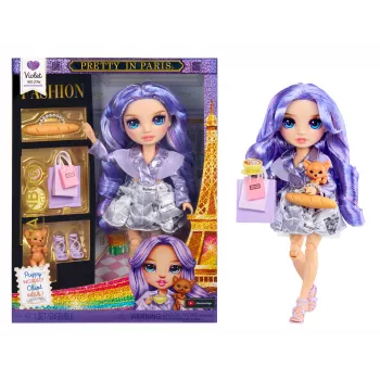 MGA Rainbow High Pretty in Paris boneca de moda - Violet Willow