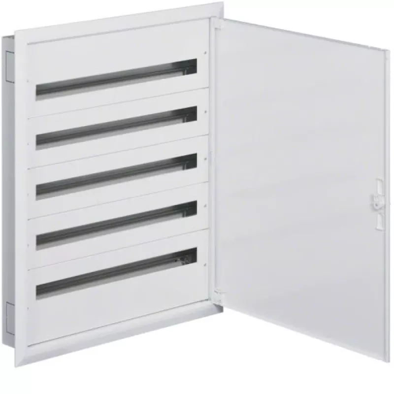 Hager FW536FT quadro de distribuição encastrar com terminais PE/N, 5 filas, 180 módulos, IP40, branco