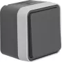 Hager WNC020 botão saliente, 1 polo NO, IP55, cinzento