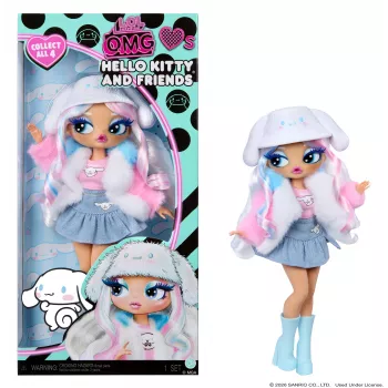 MGA L.O.L. Surprise O.M.G. Hello Kitty & Friends - Boneca de moda Cinnamoroll