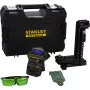 Stanley FatMax X3G 360° Green Beam Laser de 3 planos com mala TSTAK, alcance 35m, 10.8V Li-Ion