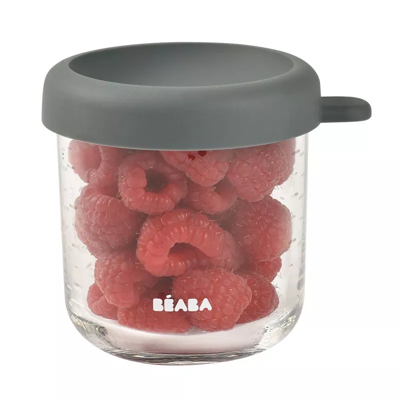 Recipiente de vidro BEABA com tampa hermética 250 ml Mineral