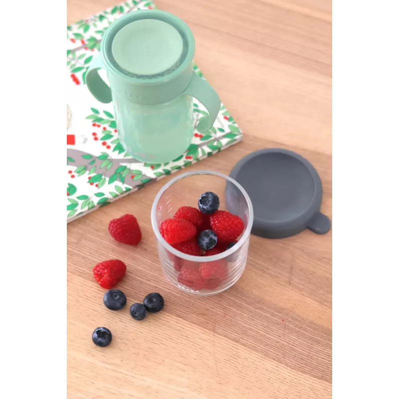 Recipiente de vidro BEABA com tampa hermética 250 ml Mineral