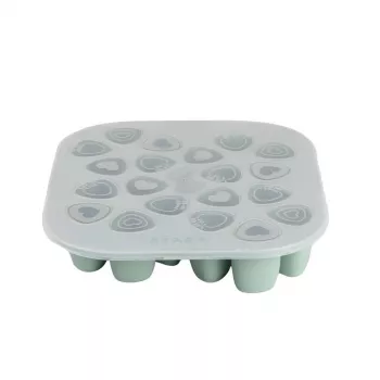 Tabuleiro de congelação Beaba Multiportions 20 x 35 ml Silicone Verde-salva