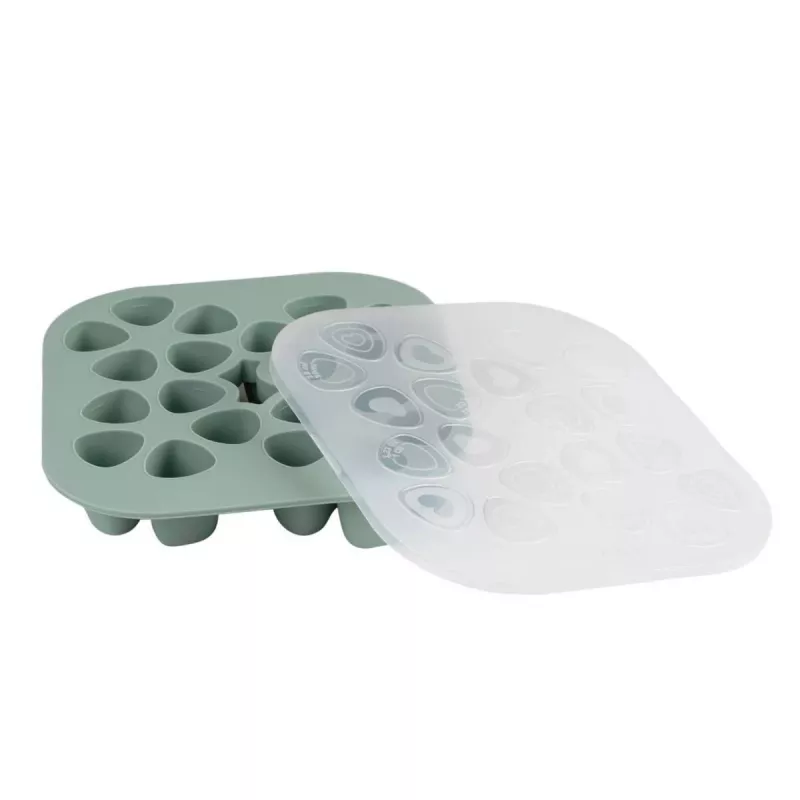 Tabuleiro de congelação Beaba Multiportions 20 x 35 ml Silicone Verde-salva