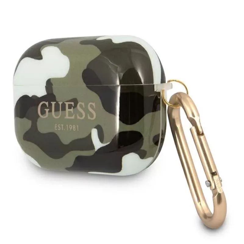 Capa GUESS GUAPUCAMA para AirPods Pro Verde/Caqui Camo Coleção